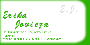 erika jovicza business card